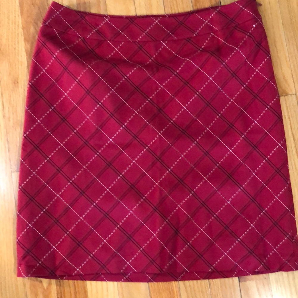 Red mini skirt